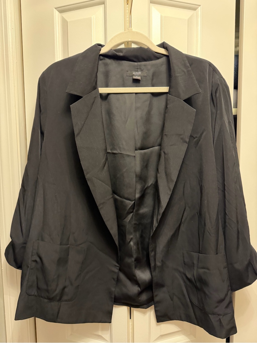Alfani Black Open-Front Women's Blazer